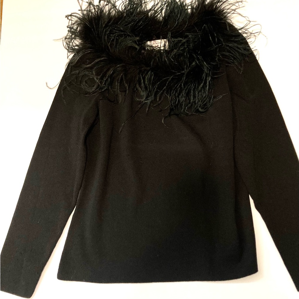 Adrianna Papell Black Sweater Large